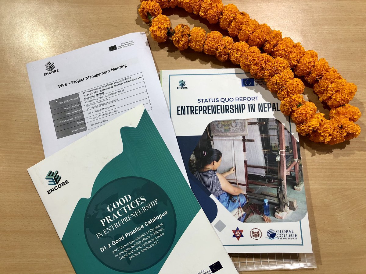 BeansCristina's tweet photo. This week with the @EUErasmusPlus #ENCOREproject in Kathmandu, Nepal 🇳🇵 Inauguration of an Entrepreneurship center at Global College International, and management meeting at both GCI and Tribhuvan University 😎 #ErasmusPlusCBHE #travelforwork https://t.co/MFIo6zpayx