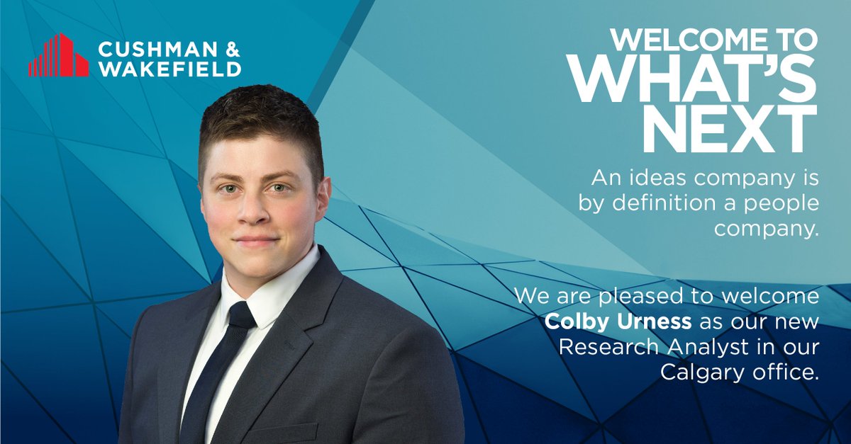 CushWakeCalgary's tweet photo. A warm welcome to Colby Urness who recently joined as a new #Research Analyst in our #Calgary office. We're happy to have you on the team!
#whatsnext https://t.co/F8JXl3O7PT