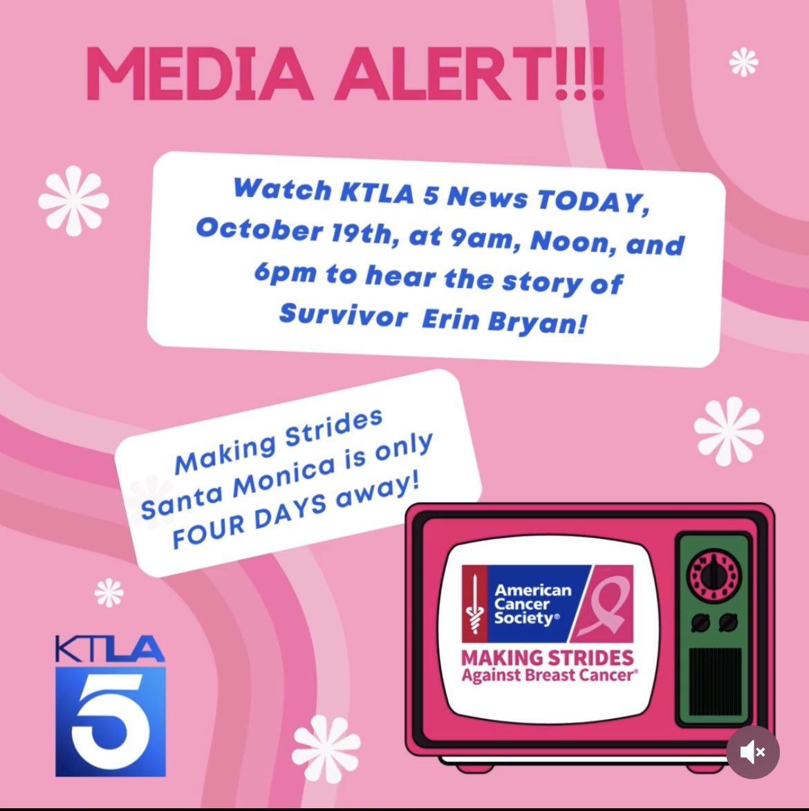 Tune in or set your DVRS. <a href="/KTLANews/">KTLANews</a> &amp; <a href="/KTLA_Sandra/">Sandra Mitchell</a> bring us the heartwarming story of survivor Erin Bryan today! 9 am, noon &amp; 6 pm.

#BreastCancerAwarenessMonth #BreastCancerAwareness