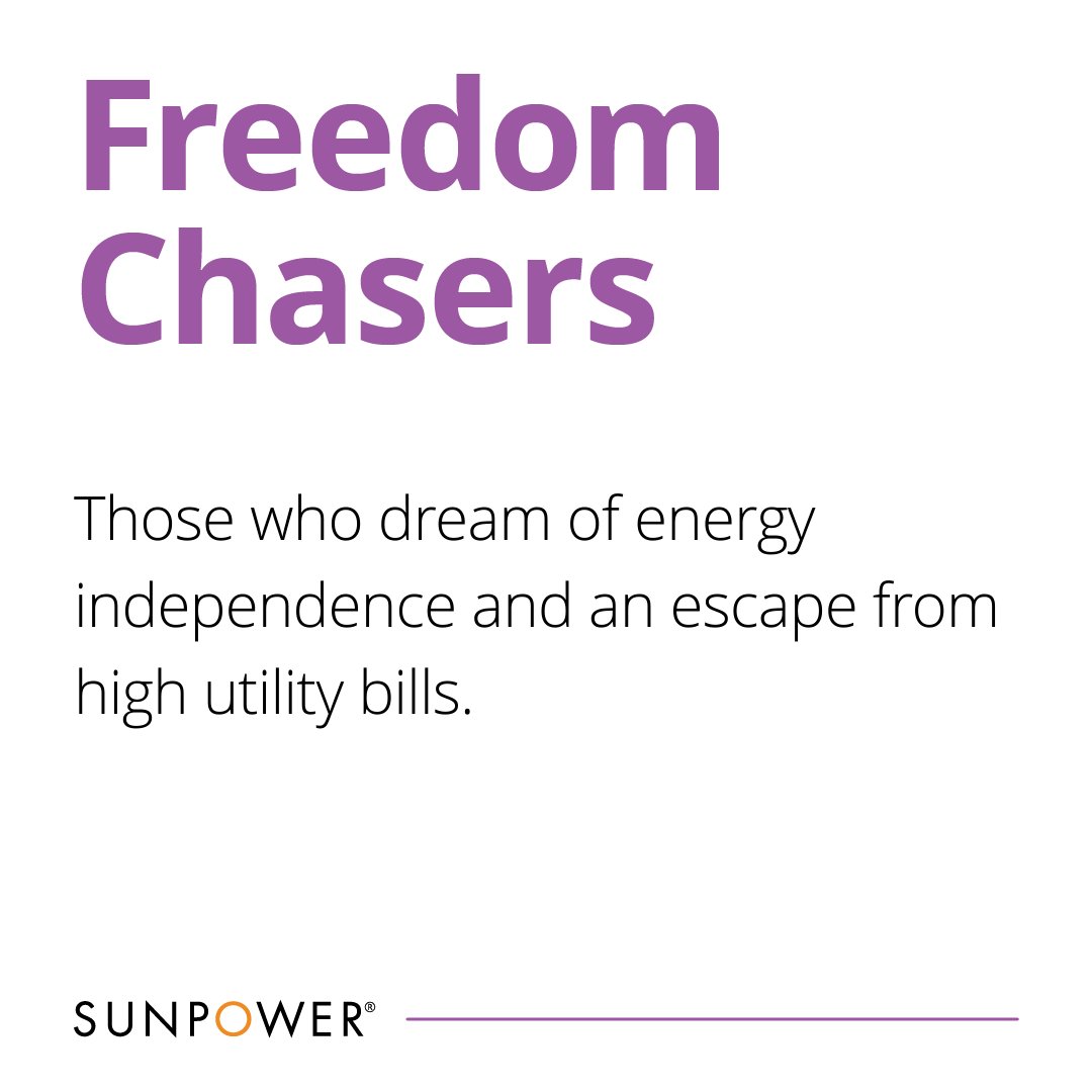 SunPower's tweet photo. Are you the spontaneous one in your group, always up for new adventures? That’s the kind of spirit that fits in well here at SunPower. Today, we celebrate the freedom chasers. #BetterCleanerEnergy https://t.co/cqxXSrvGJg