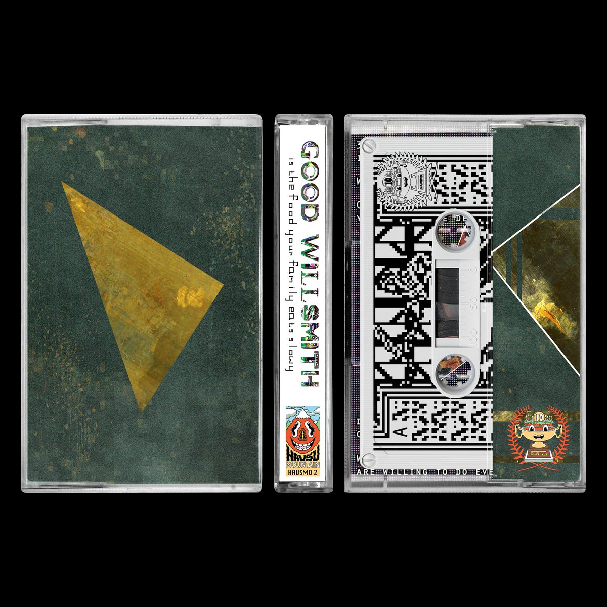 HAUSMO2 - <a href="/GoodWillsmith/">Good Willsmith</a> - is the food your family eats slowly - 2012:

The very first HausMo cassette, your HausMo honchos and <a href="/TALsounds/">Natalie Chami</a> get droney bologna, embodying HausMo's philosophies of live recordings without overdubs

goodwillsmith.bandcamp.com/album/is-the-f…