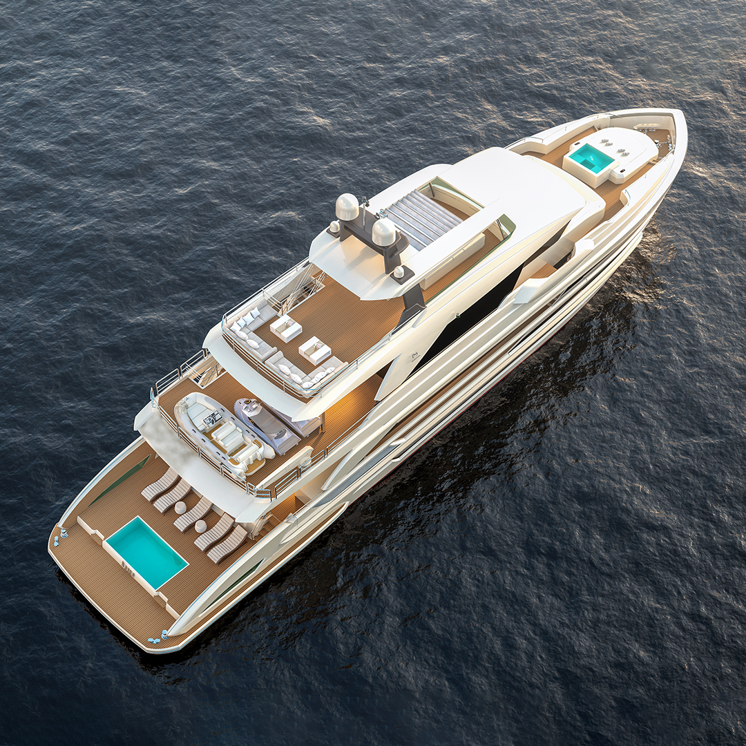 HorizonYachtUSA's tweet photo. Last week we piqued your interest with inspiration for an interior layout for our #FD125 𝘀𝘂𝗽𝗲𝗿𝘆𝗮𝗰𝗵𝘁. Today, let's visualize the exterior. #DefineYourHorizon

📸 Cor D Rover Design https://t.co/SFxDGIpYAI