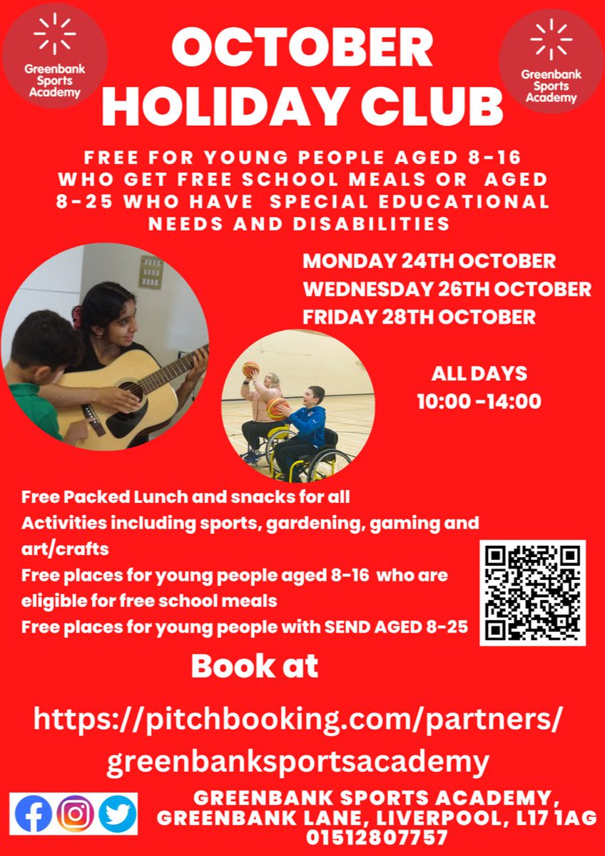 FitForMeLpool's tweet photo. Inclusive Activities taking place at Greenbank Sports Academy next week. #FitForMe #JoinInFeelGood #Inclusive https://t.co/9zK8tTI3df