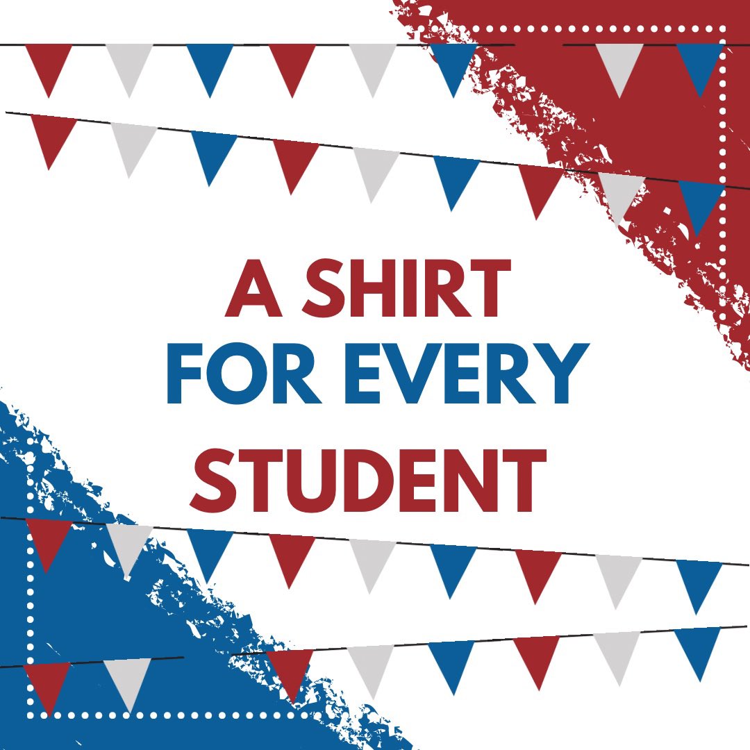 BowiePta's tweet photo. GET EXCITED! Shirts for every student will be delivered to your child's classroom for them to take home Thursday 10/27. They will have instructions for the FIRST event students will wear these to finish Red Ribbon week. We are THRILLED to be able to gift these to your children! https://t.co/nnAD5kxklU