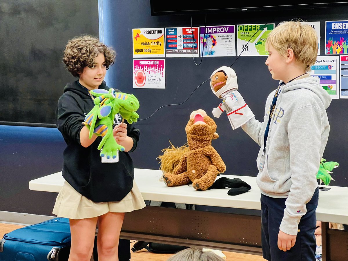 NBFineArts's tweet photo. Thank you Slow Burn Theatre and Rick Peña for an exceptional experience during your puppetry workshop yesterday. We learned so much! To see these puppets in action, check out Little Shop of Horrors @ ￼https://t.co/U9pLXWdOk6 https://t.co/ZwZCg4bOi1