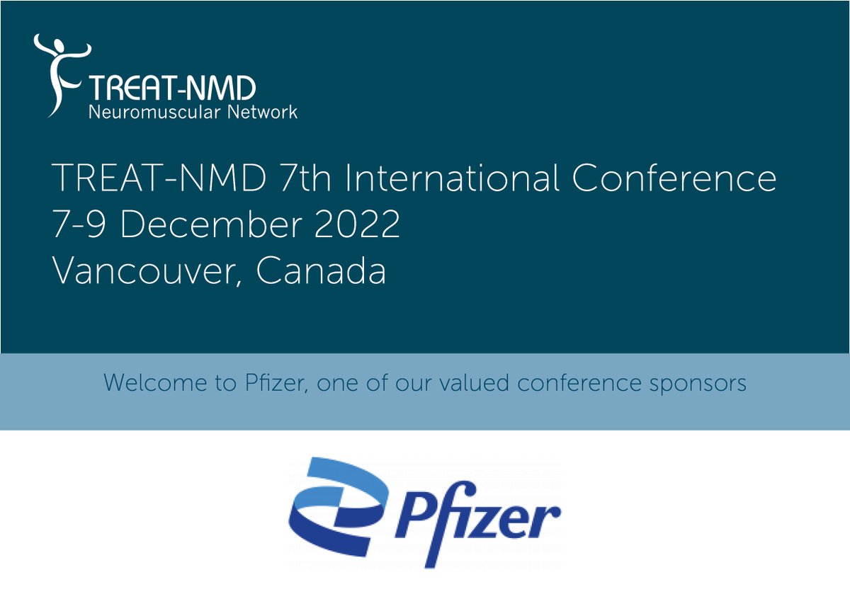 We would like to welcome @pfizer as a sponsor at the TREAT-NMD conference. To find out more about their work in rare diseases visit: pfizer.co.uk/our-science/ou… #TNMDConference22 #neuromuscular