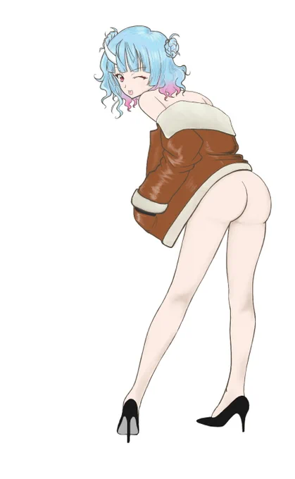 つい出来心で描いてしまった…ノーズアートに使えそうな寧々丸教組。 #寧々丸絵巻 