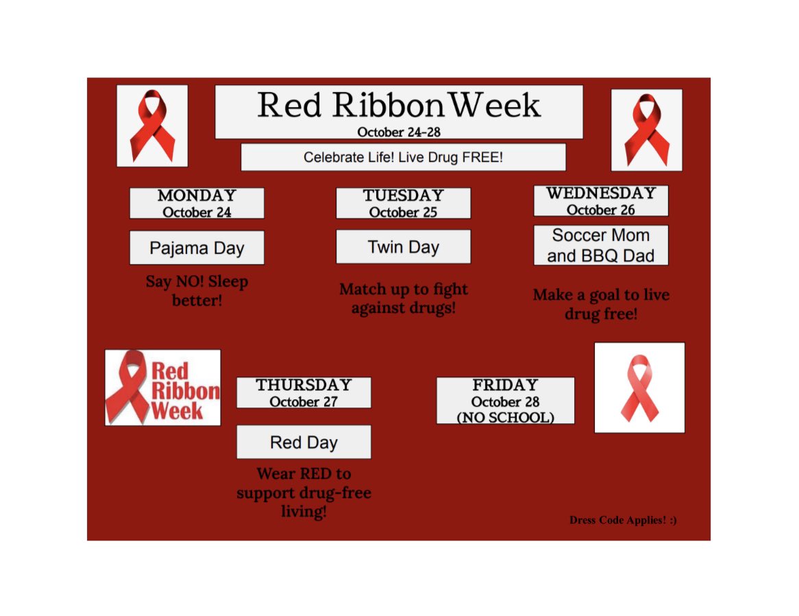 Red Ribbon Week is next week! ❤️