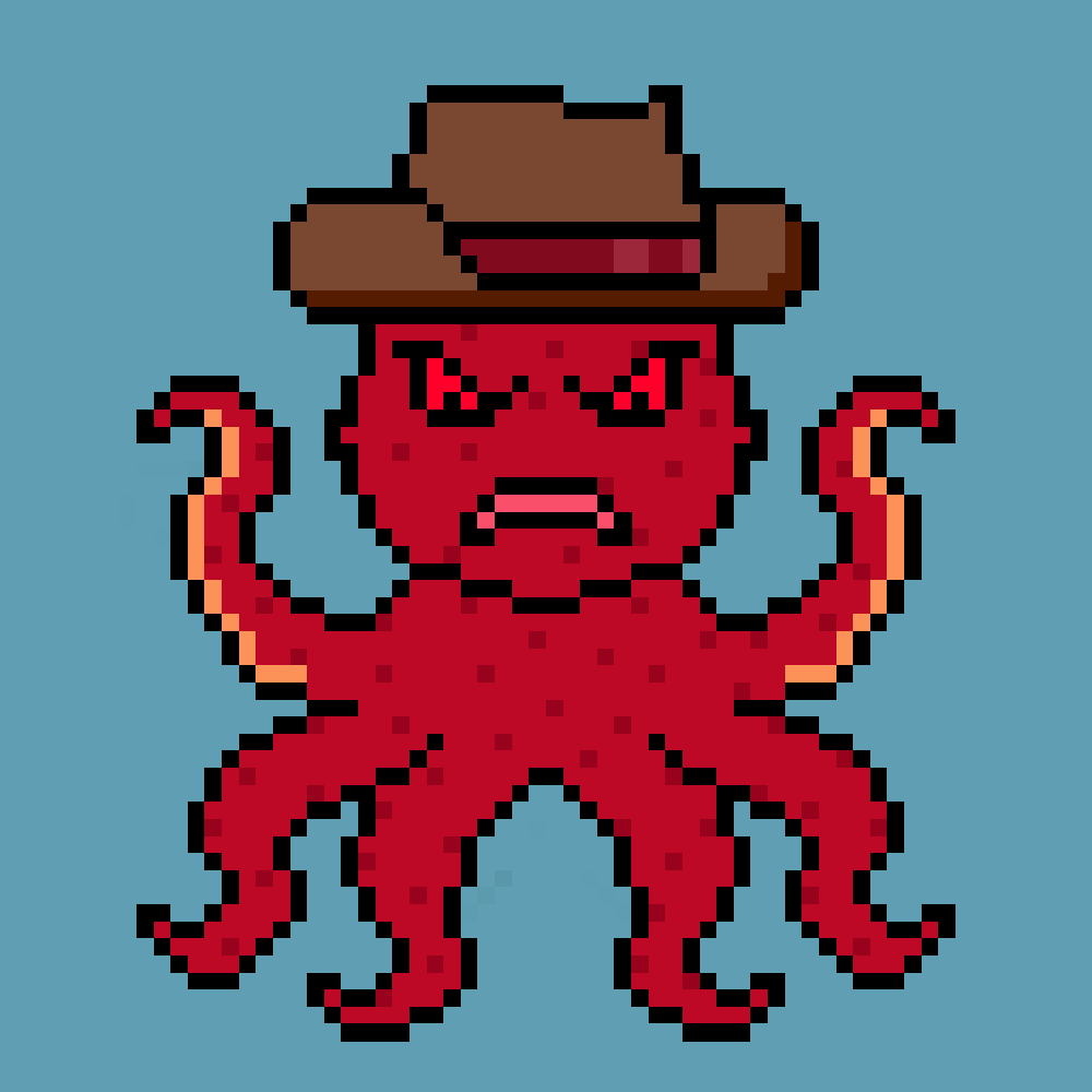 Meet Crazy Cowboy Octo he is ready for what ever.

#NFTCommuntiy #NFTGiveaway #FreeMint #NFTMint