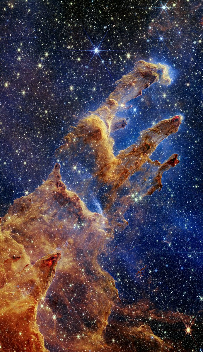 alex_riveiro's tweet photo. ¡¡Esta imagen de los Pilares de la Creación vistos por el telescopio James Webb es alucinante!! https://t.co/MXz6VKcFHk