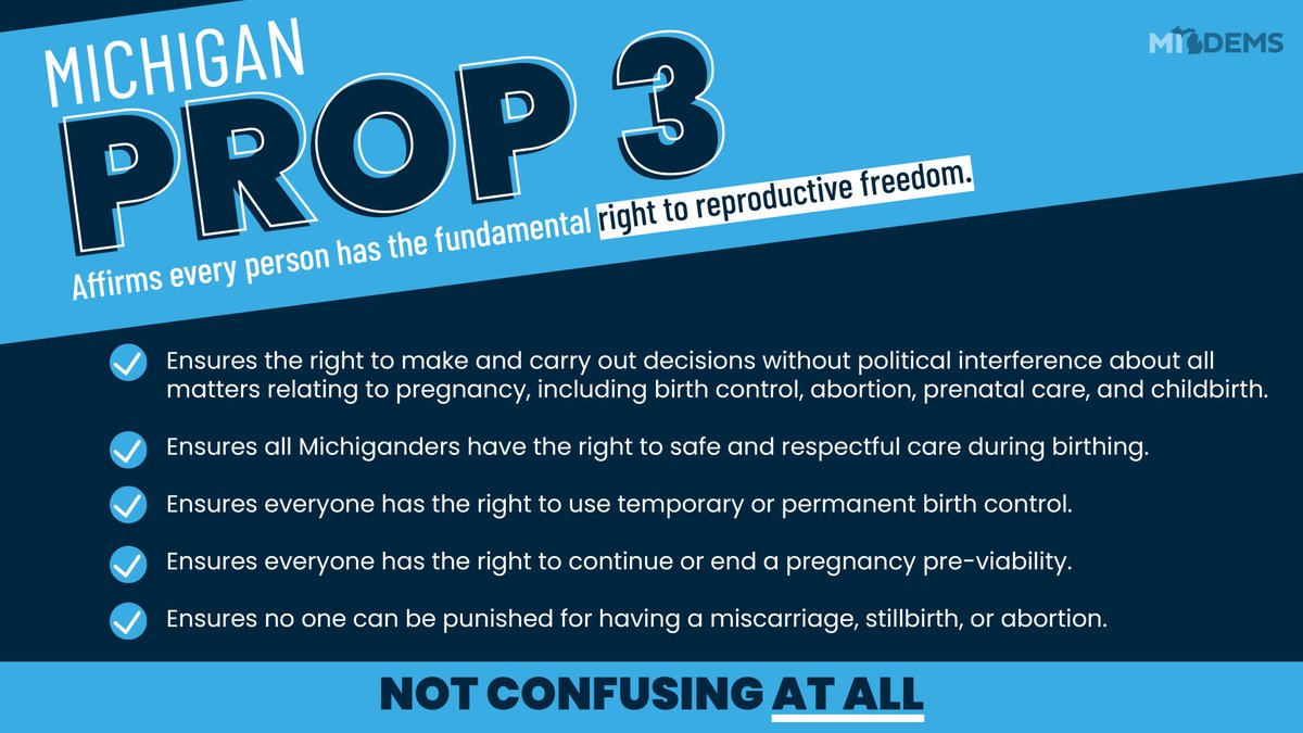 Michigan Democrats on Twitter "Proposal 3 will enshrine the right to