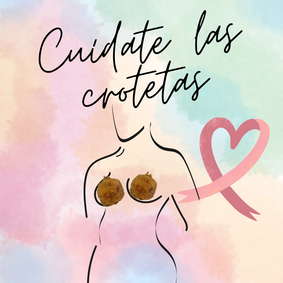 PepeandCro's tweet photo. En el Día Mundial de la Lucha contra el Cáncer de Mama, desde Pepe&amp;Cro os recordamos que lo más importante para atajarlo es la prevención. Hay que conocerse y reconocerse para, en caso de que llege, tener un diagnóstico precoz. 

¡Tócate! ¡Cuídate las 'crotetas'! https://t.co/rUSk1VypB1