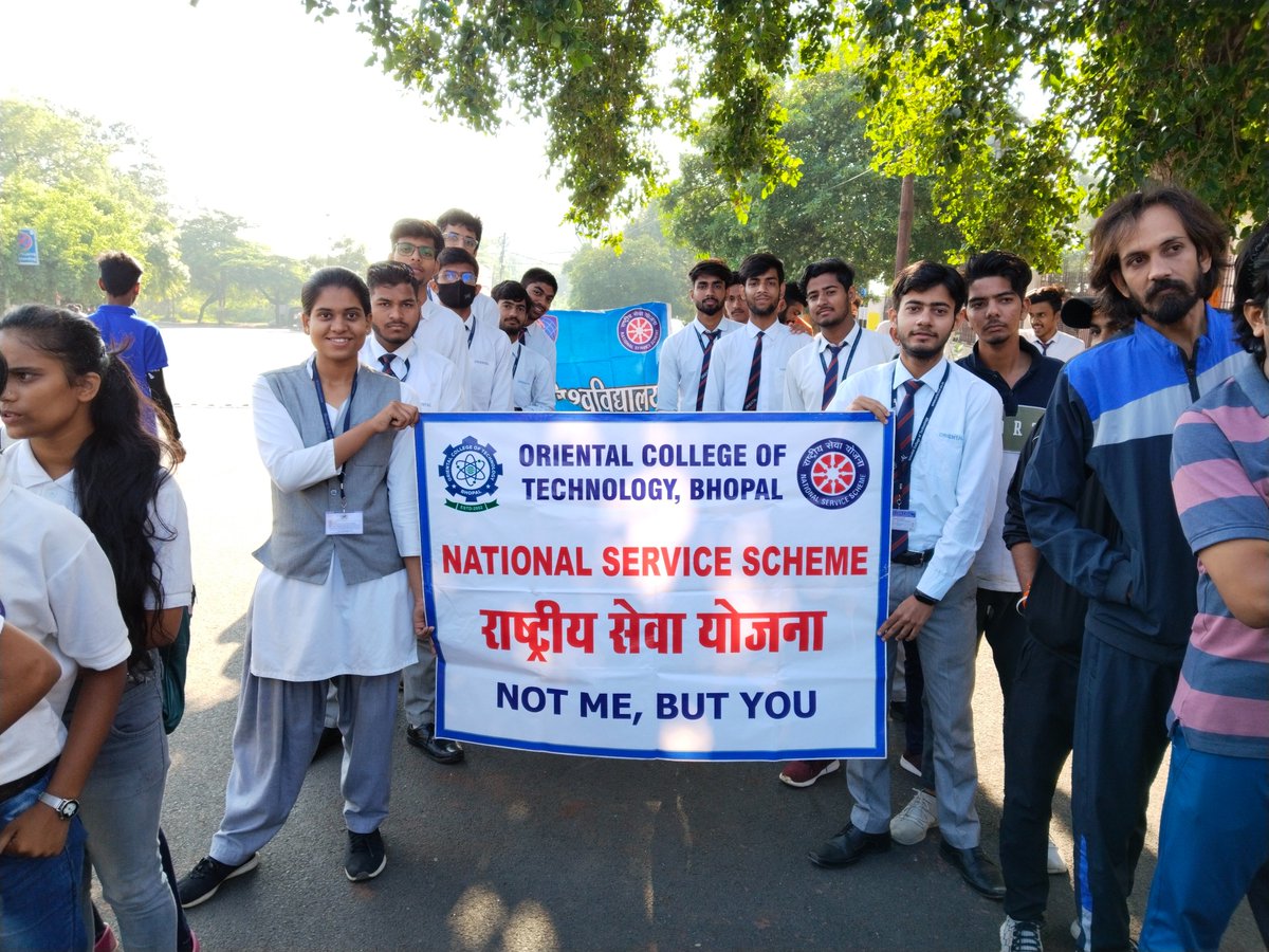 nssoctmp's tweet photo. It is pleasurable to share that NSS volunteers #OCT have participated in District level Swachh Bharat Abhiyan and Fit India run 3.0. 
@NSSBUMP
@_NSSIndia 
@NSSRDBhopal 
@PMOIndia
@nssrdB 
@GroupofOriental https://t.co/1jswyFa1cD
