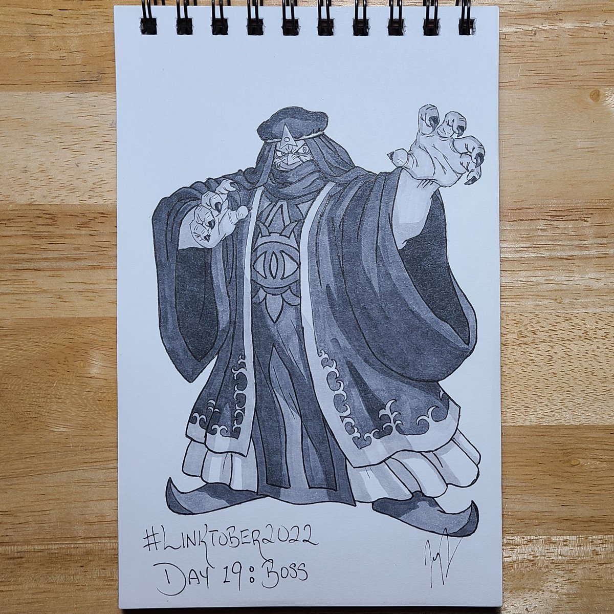 triforceplus1's tweet photo. #Linktober2022 Day 19: Boss
There are many monsters and beasts that serve as bosses in the Zelda games, I enjoy fighting the humanoid ones from time to time. Here is the maniacal magician, #Agahnim!! 🧙♀️⚡️
#Linktober #TheLegendofZelda #ALinktothePast #boss #greyscale #art https://t.co/YZJpQnrMBh