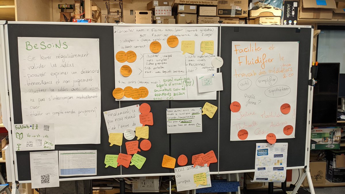 #MedNumRemix "18h : Après une 1/2 journée les participants se sont constitués en équipe autour d'une envie communes et ont défini leur intention. Bravo !"