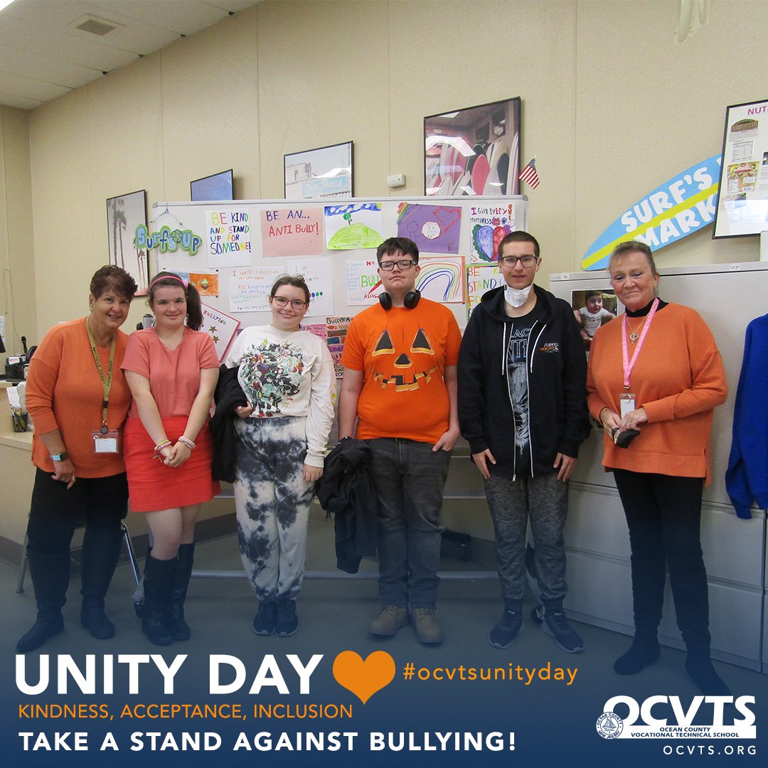 OCVTS's tweet photo. It's Unity Day today! Unite against bullying and focus on kindness, acceptance, and inclusion. 🧡
#unityday #ocvtsunityday https://t.co/5lq0lQZFFo