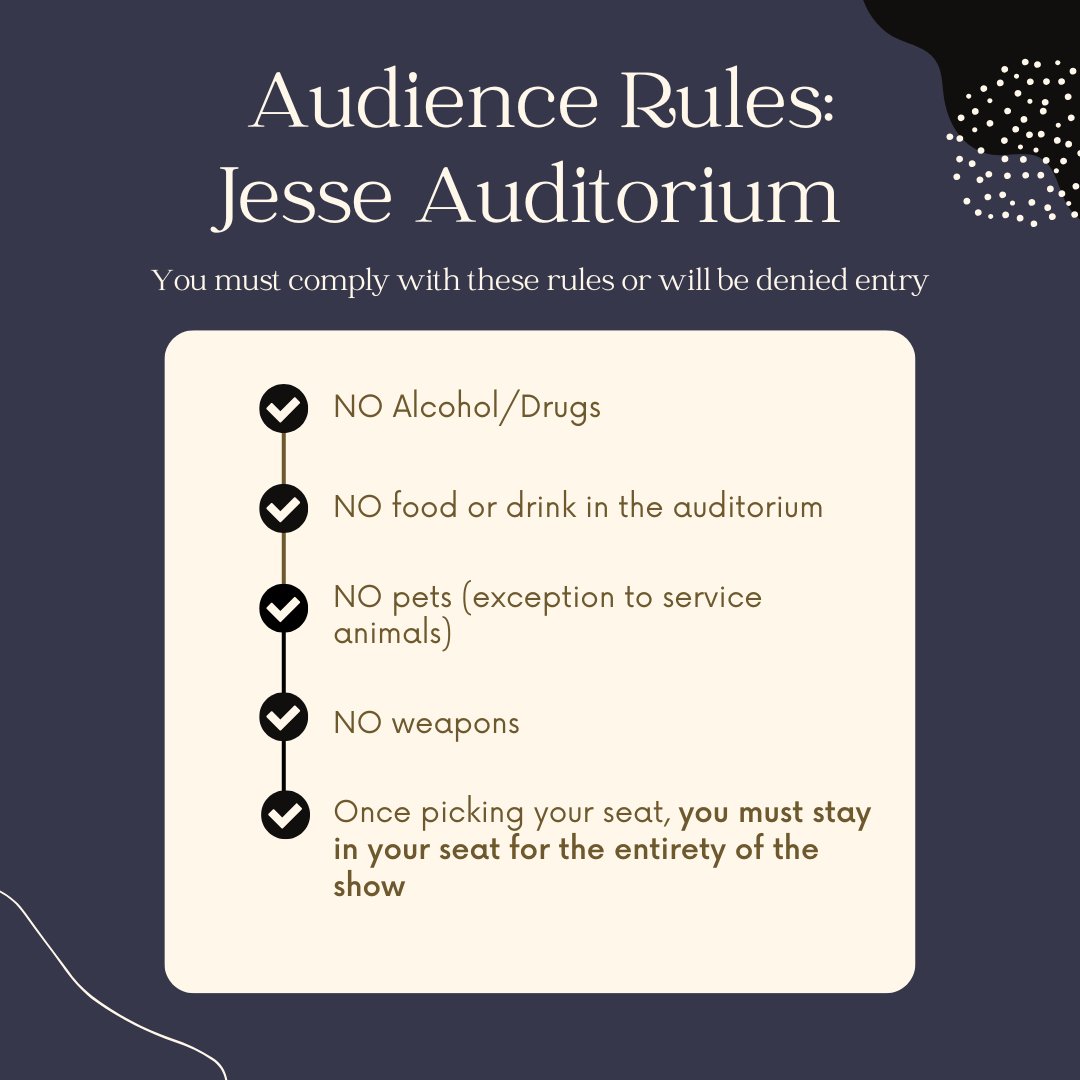 Don't forget to follow these rules on Friday! We can't wait to see you all!!