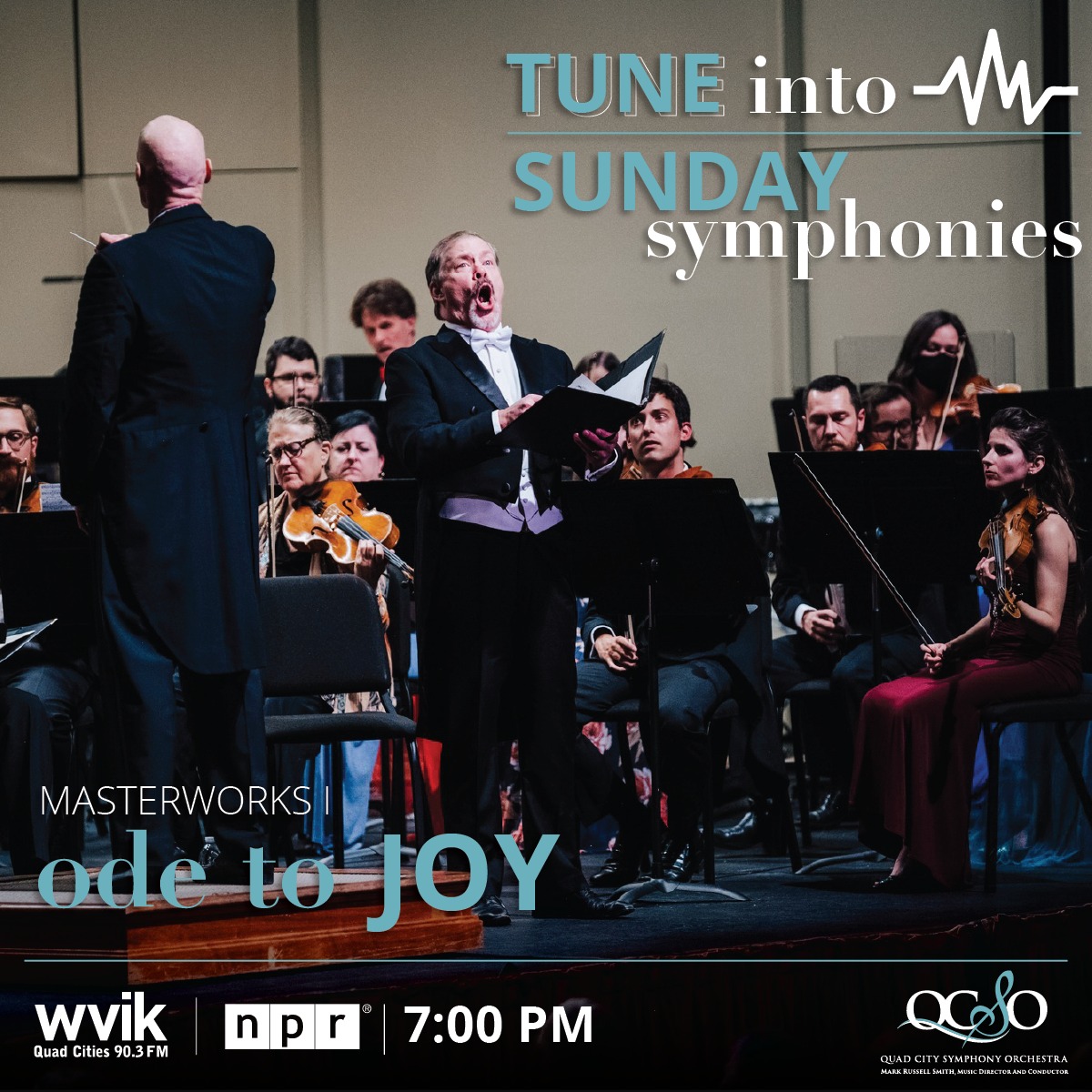 Tune in to @wvikfm this Sunday at 7:00pm to hear the rebroadcast of our jubilant opening weekend featuring Beethoven’s powerful 9th 
Symphony and Jonathan Bailey Holland's Ode. Listen 
at 90.3 fm or stream online at wvik.org