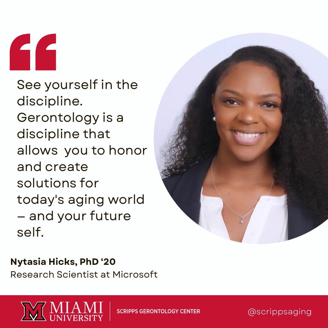 ScrippsAging's tweet photo. Today's Alumni Spotlight is Nytasia Hicks @DrNHicks  , sharing her advice. If you're interested in attending our Nov. 11th Open House - please register here https://t.co/2mPzO2sbXk https://t.co/FHjCXYDKEI