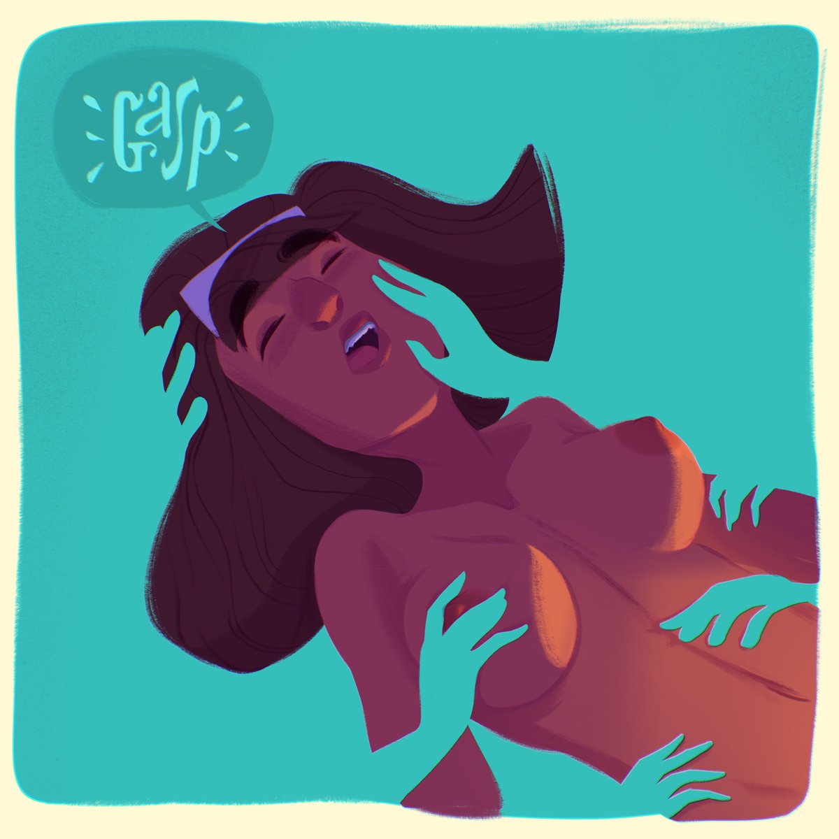 RimbleD's tweet photo. Hey everyone! The Kissing Game is complete and collected on https://t.co/XYeFJ0VbRz.

Veena’s first kiss and more in 27 wholesome colorful pages! I’ll be adding behind-the-scenes drawings and polls about what comes next! https://t.co/dr7jLVQFOO