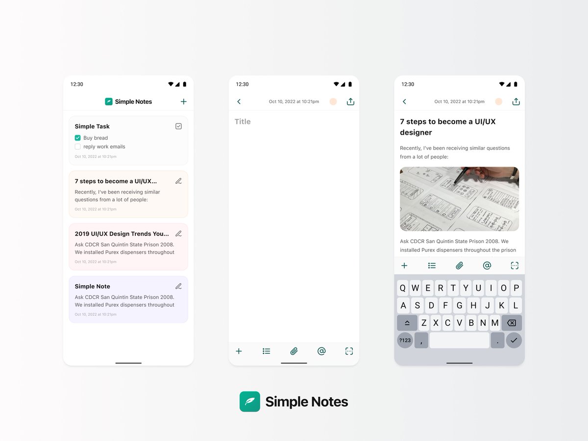 mallenkb's tweet image. Corrections it&apos;s #SimpleNotes, not SimpleTask also added it in the App bar section.