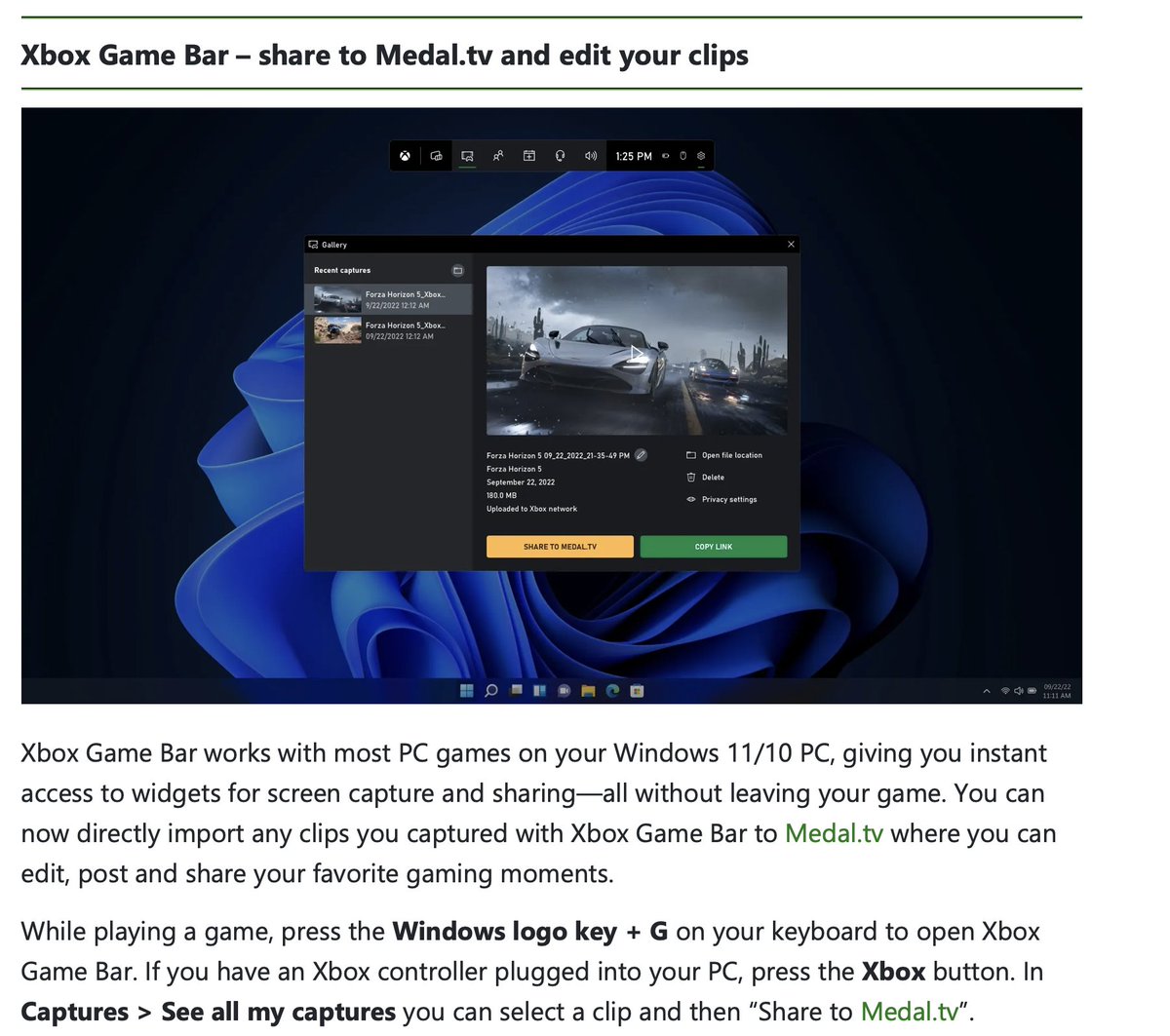 Thank you <a href="/Xbox/">Xbox</a> Team for your continued trust and partnership! This is a big milestone, part of how we transition from a clips app into a sharing &amp; identity platform. 

Excited to open this up to the millions of people that capture with Game Bar. ❤️

news.xbox.com/en-us/2022/10/…