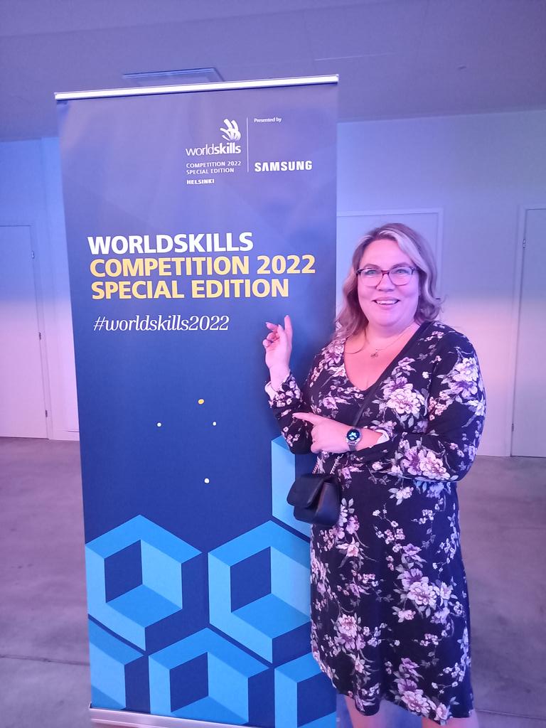 #worldsskills2022 Helsingin avajaisissa ja kilpailun järjestelyissä mukana #tredu'n kilpailupäällikkö Katja Aaltonen. <a href="/KoskinenHelena/">Helena Koskinen</a> <a href="/treduofficial/">Tampereen seudun ammattiopisto Tredu</a>