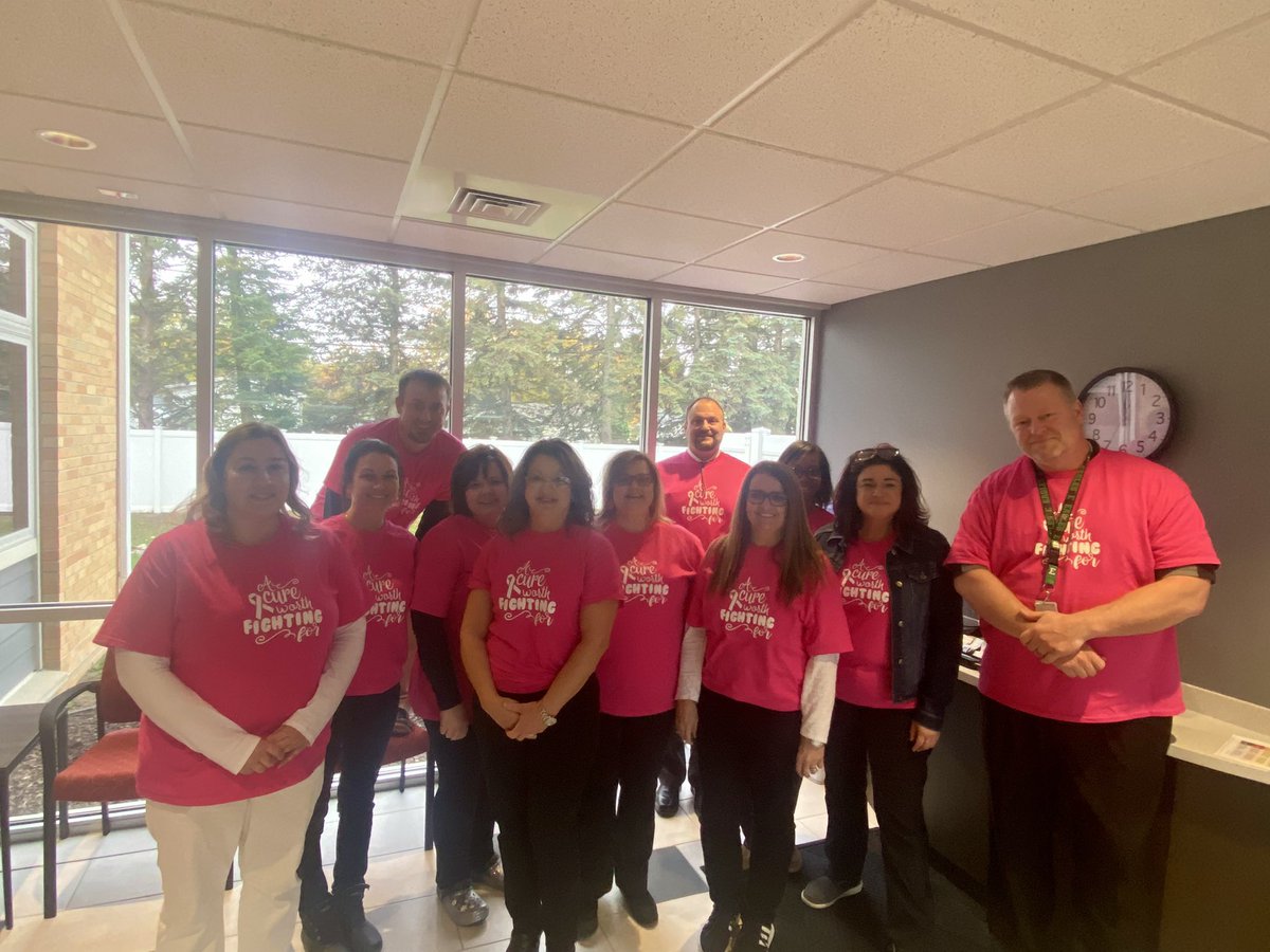 swartz_creek's tweet photo. Central office staff had a pink out today. They made a donation to principal Ryan Smith’s @AmericanCancer Society fundraiser.
Link to Principal @CoachSmith23’s Real Men Wear Pink Ambassador Fundraiser page: https://t.co/cqZcIG8Lob
#PinkIsHope
#RealMenWearPink
#fearless https://t.co/q1SVco6rLb