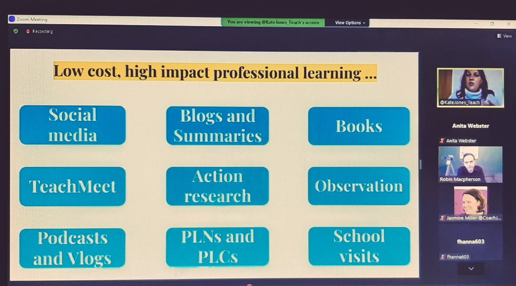 DrAWebster's tweet photo. Really enjoyed @KateJones_teach and @robin_macp discussion on #TheTeachingLife @JohnCattEd
"Teacher development and school improvement go hand in hand." π€π» https://t.co/fajlg6Ur0b