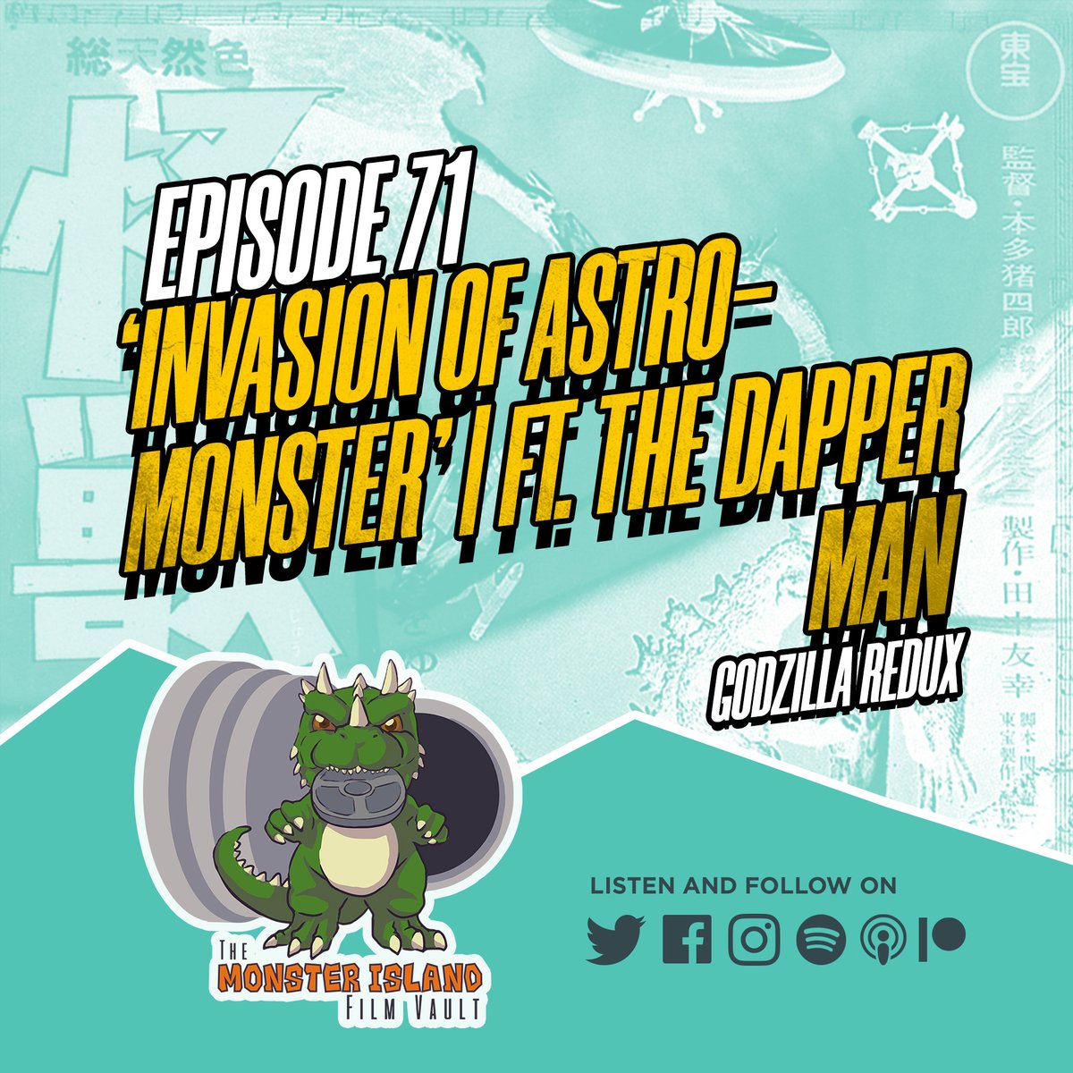 TheMonsterIsla1's tweet photo. We've hit a HUGE entry in #Godzilla Redux! Kevin "The Dapper Man" from @GeekDevotions's Bottom Shelf podcast visits to discuss @NasaJimmy's favorite G-film (because man-crush and real crush). Are Xiliens anti-American allegories? Listen to find out!
LINK: https://t.co/kALPaTwx30 https://t.co/W66DQhOqdi