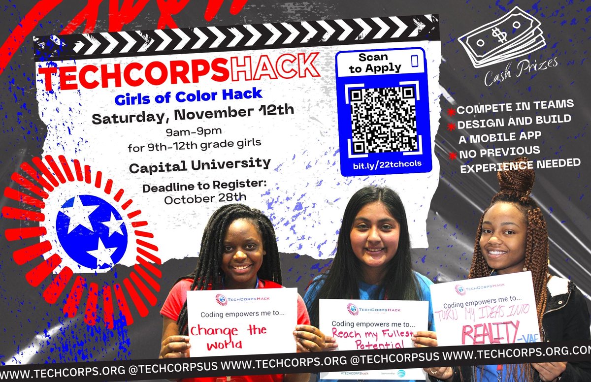 The #TECHCORPShack is not a typical hackathon! No previous experience is required, collaboration is encouraged, support is provided and we focus on students traditionally underrepresented in tech. Learn more about getting involved in #Cbus and #CLE! bit.ly/2022TCHack