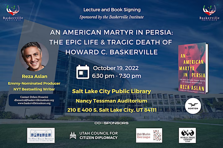 BoomGenStudios's tweet photo. Free admission for all ages at the SLC Public Library tonight! https://t.co/r5w0pZl4nr 

Cosponsored by @SutherlandInst @UtahDiplomacy @CivicUtah @WTCUtah #HowardBaskerville https://t.co/v5ZLmIL3rf