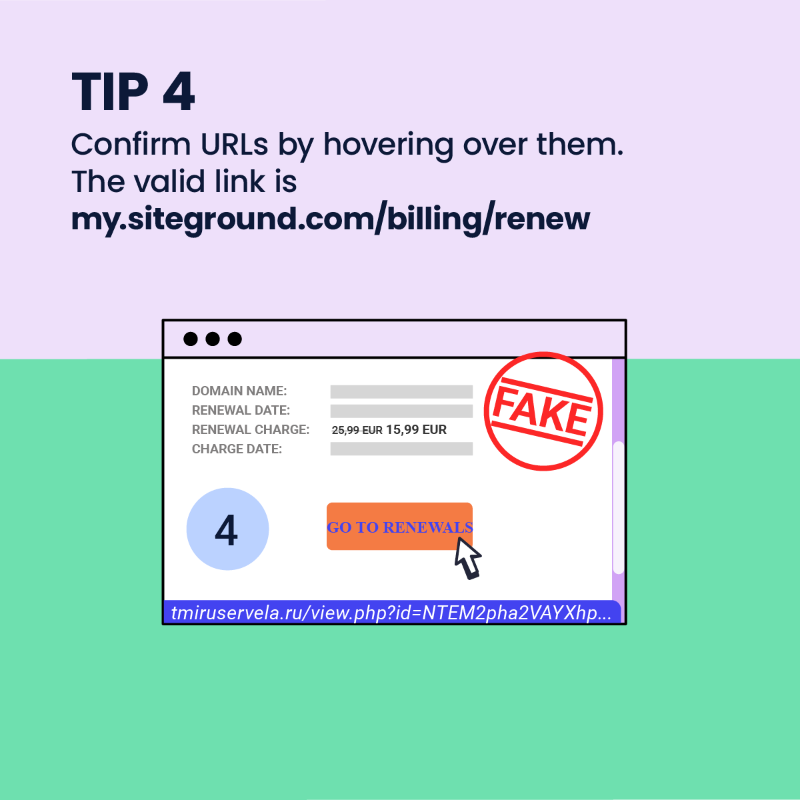 SiteGround's tweet photo. BEWARE OF PHISHING! 🛑
Although we work daily to ensure our SPAM protection rules filter unwanted emails, some clients still report fraudulent emails pretending to come from us. Take a look at these 6 tips so you can better recognize official SiteGround emails #CybersecurityMonth