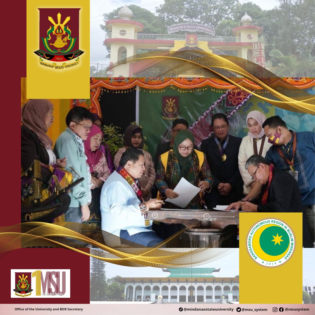 msu_system's tweet photo. Bangsamoro Government's Commission for the Preservation of Cultural Heritage (BCPCH) forged a partnership with the Mindanao State University (MSU) System to preserve the narratives and history of the Bangsamoro thru writting on October 18, 2022 at MSU Main Campus, Marawi City. https://t.co/6ffSQOY0Fz