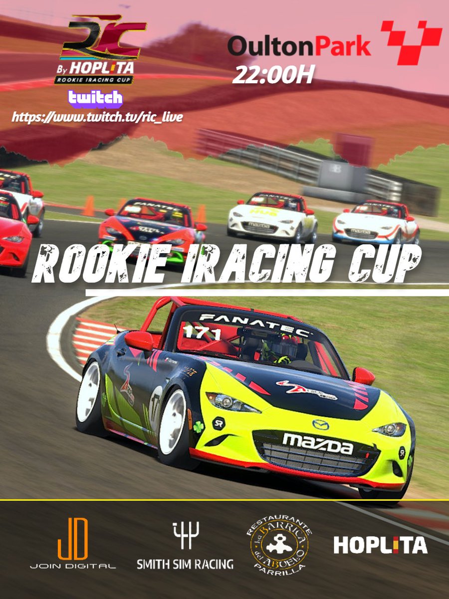 rookieiracingcp's tweet photo. 🏁Race🏁

Third date of the Rookie Iracing Cup.

In the booth from 22:00 as always @joloco97 and @Carlosvillarejo.

Are you going to miss it?

🖥 https://t.co/uTElRmiEIs https://t.co/oaV1ncnH2B