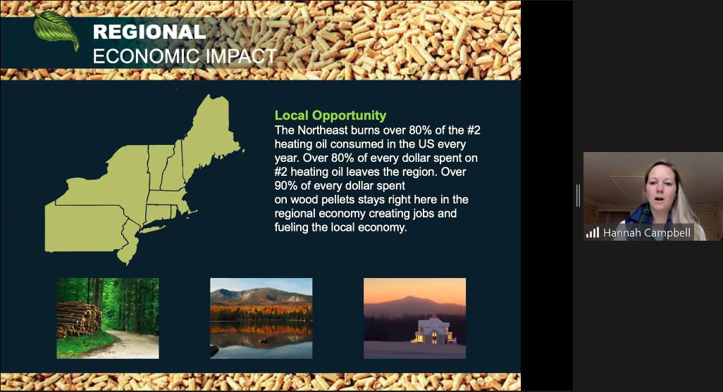 "Wood pellets are a by-product + an important part of forest management - which is a key part to everything we do. We make sure all the wood we source is sustainably harvested." Hannah Campbell w/ <a href="/MESys/">Maine Energy Systems</a> on the #powerofthepellet