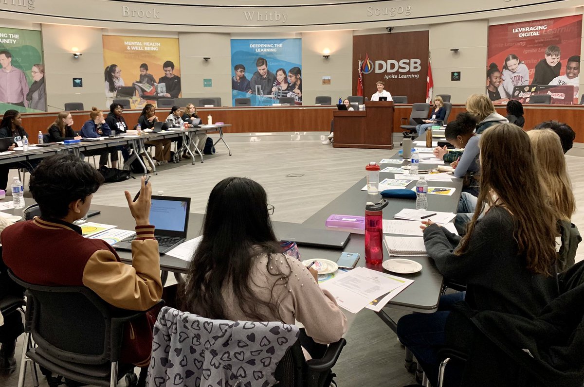 DDSBSchools's tweet photo. Today at the Student Senate Symposium, Student Trustees Gwen, Lauren, and Ben led open discussion about well-being and equity, and planned for a successful school year with student leaders from across DDSB.
#DDSBEngagement #DDSBEquity #DDSBWellBeing https://t.co/71tJTsjJBK