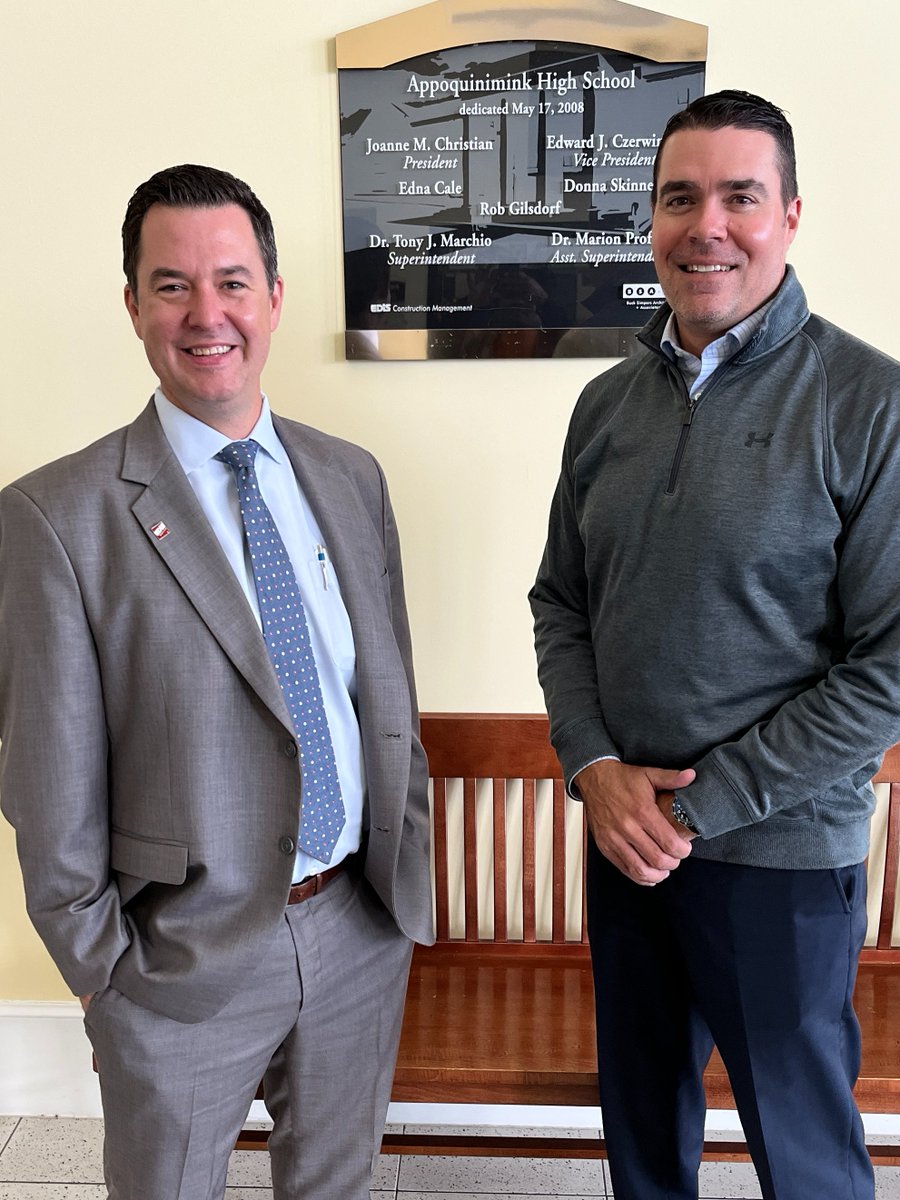 EDiS_A3's tweet photo. Fantastic day touring @AppoHigh with Principal Sam Postlethwait.  Amazed as we toured their 26(!) Career Pathways.  Despite all the challenges, this school is preparing our next generation for greatness.  Thank you for all that you do!

@DEStateChamber  #DEPFAD https://t.co/4Id0rmnLbW