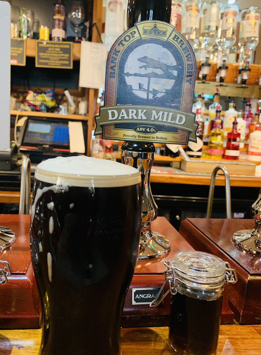 Always a pleasure to get back to the local pub for a pint of cask conditioned ale, after a couple of weeks away in France. More of a bonus was a delicious pint of @BankTopBrewery Dark Mild on dispense. @CampaignforPubs @ProtectPubs 😀👍👏🍻