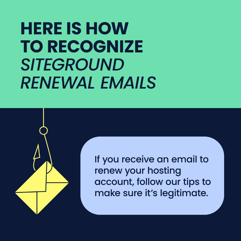 SiteGround's tweet photo. BEWARE OF PHISHING! 🛑
Although we work daily to ensure our SPAM protection rules filter unwanted emails, some clients still report fraudulent emails pretending to come from us. Take a look at these 6 tips so you can better recognize official SiteGround emails #CybersecurityMonth