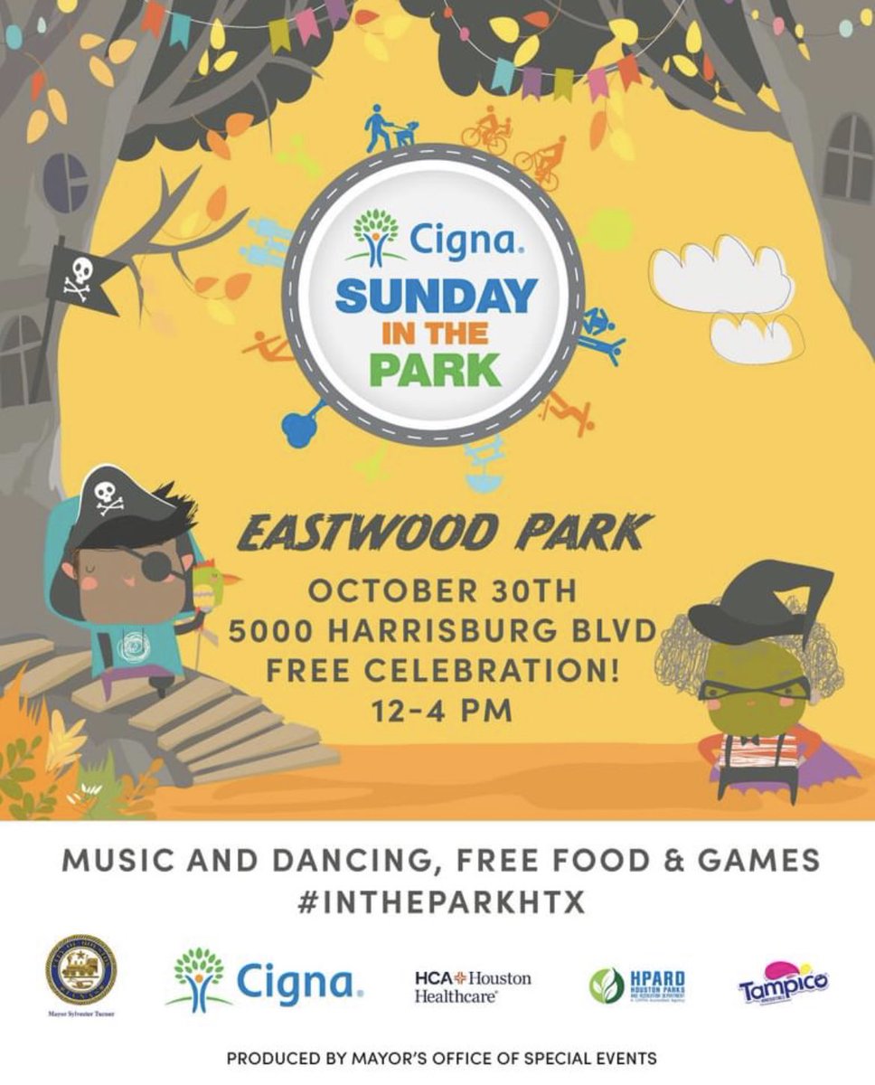 houstonstyle's tweet photo. Hey #Houston! Check out these family-friendly neighborhood events‼️ Cigna Sunday in the Park:  Music, dancing, games, and free food!🕺🤸‍♀️
#intheparkhtx

&amp;

The 9th Annual Magnolia Park Dia de Los Muertos Festival + Parade:  Music, entertainment, vendors🎶🥁
#DiaDeLosMuertos #HOU https://t.co/b1xwMPPAp0