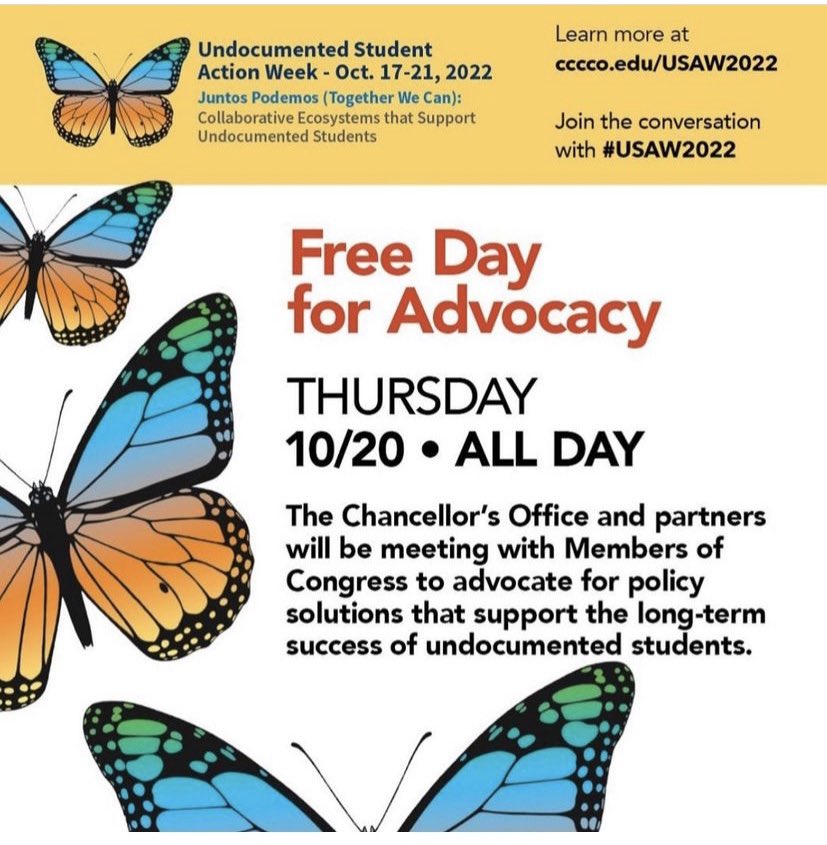 THECOALITIONCC's tweet photo. Make sure to keep tuning into Undocumented Student Action Week🦋🦋🦋 #unityisoursuperpower https://t.co/TdpYi4p9bJ