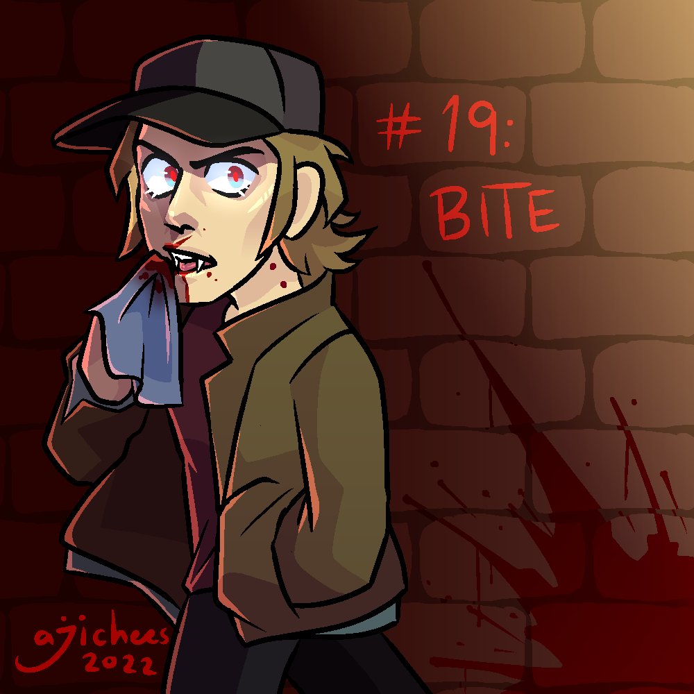 hfdb_artists's tweet photo. day 19 is BITE! check the second tweet for this one interaction between adam and the discordians, the inspiration! i'm sure adam is a good vampire X) - aji 🧀

#homefreearttober #ortober https://t.co/7jtoikIHje