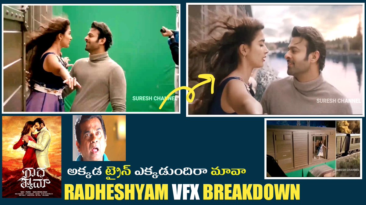 Yoursuresh3's tweet photo. Radheshyam VFX Breakdown https://t.co/k2xPpEzkRJ https://t.co/GkLveW3Ybc
