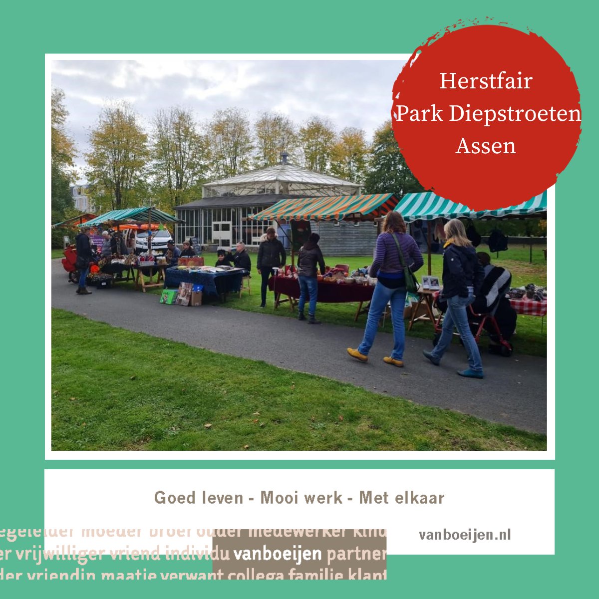 𝐒𝐮𝐜𝐜𝐞𝐬𝐯𝐨𝐥𝐥𝐞 𝐡𝐞𝐫𝐟𝐬𝐭𝐟𝐚𝐢𝐫 𝐨𝐩 𝐏𝐚𝐫𝐤𝐝𝐢𝐞𝐩𝐭𝐫𝐨𝐞𝐭𝐞𝐧 𝐢𝐧 𝐀𝐬𝐬𝐞𝐧.🍁🍂🍄
Van borrelplanken, kaarsen en keramiek tot aan heerlijke wafels met warme kersen en slagroom. De bewoners en cliënten hebben de prachtigste dingen kunnen verkopen. #Vanboeijen