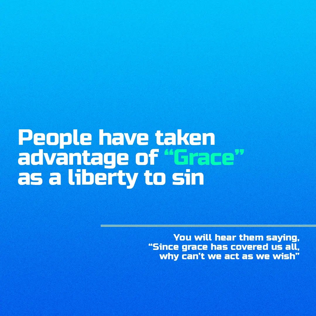 pacesetters_abk's tweet photo. The word Grace has been misunderstood by a lot. Grace is not a freedom to sin, The grace of God is not a free will to live in sin.
#whatisgrace #grace #pacesettersabk #pacesetters #gofamint #nigeria #churchcommunity #christiancommunity #christiancontent #lagos #abeokuta https://t.co/rU9vGHs6Bx