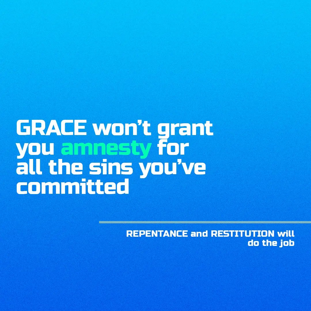 pacesetters_abk's tweet photo. The word Grace has been misunderstood by a lot. Grace is not a freedom to sin, The grace of God is not a free will to live in sin.
#whatisgrace #grace #pacesettersabk #pacesetters #gofamint #nigeria #churchcommunity #christiancommunity #christiancontent #lagos #abeokuta https://t.co/rU9vGHs6Bx