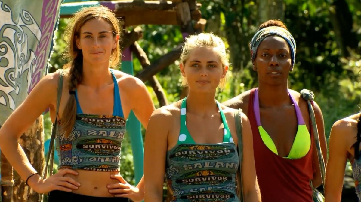 This #PhotoOfTheDay comes from #SurvivorOneWorld #Survivor from the "Ow Pairs" Immunity Challenge. It features some of our favorites from the season: <a href="/SpradlinKim/">Kim Spradlin Wolfe</a> <a href="/KatEdorsson/">Kat Edorsson</a> and <a href="/Sabjuda/">Sabrina Thompson Mitchell</a>. 
Check out the challenge here: youtu.be/0JEoSwo-0Rs