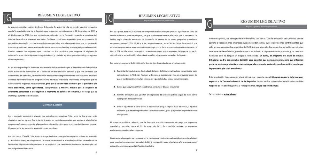 asipnor's tweet photo. Los invitamos a leer el resumen del Proyecto de Ley que modifica el Fondo de Garantía para Pequeños Empresarios (FOGAPE), permitiendo flexibilizar convenios de pago de impuestos adeudados 👇👇#Tarapacá #Iquique #Arica #Antofagasta https://t.co/60gNa4qNOG