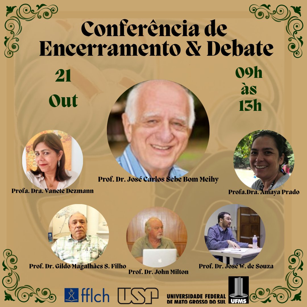 JornadasML's tweet photo. Para encerrar as atividades da IV Jornada Monteiro Lobato, teremos um debate com a participação dos Professores Doutores @vansantanadezmann @amaya_prado @jmilton6000 @josew.csouza e Gildo Magalhaes S. Filho.

#Monteirolobato #jornadasmonteirolobato #fflchusp #ufms https://t.co/tAnZ2JO0WQ